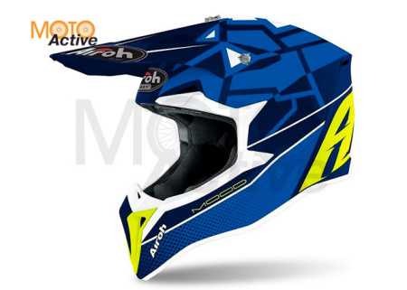 Кроссовый шлем Airoh Wraap Mood Blue Gloss